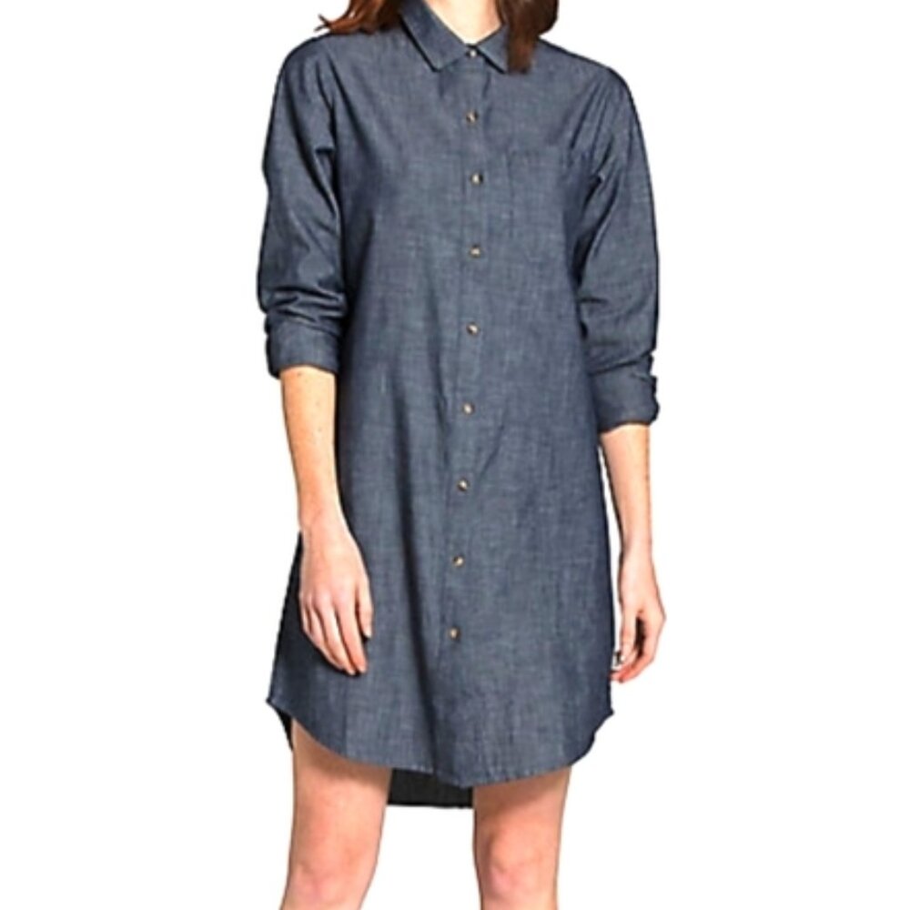 The North Face blue denim shirt dress